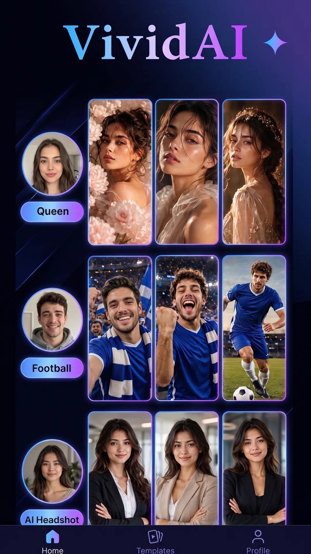 VividAI screen